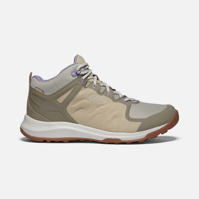 Keen Explore Waterproof Wanderstiefel Damen DE-29073 Plaza Taupe/Lavender Gray - Keen Damenschuhe Ol